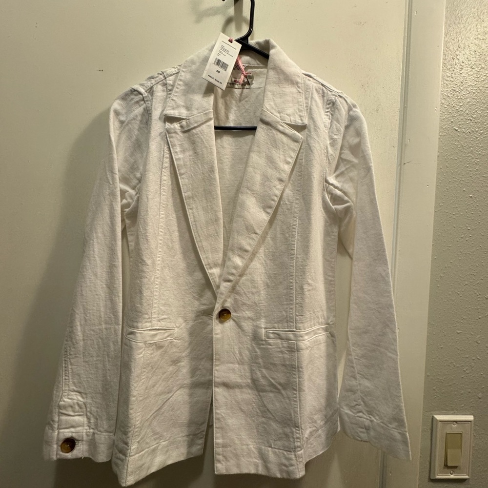 Vineyard Vines White Linen Blazer